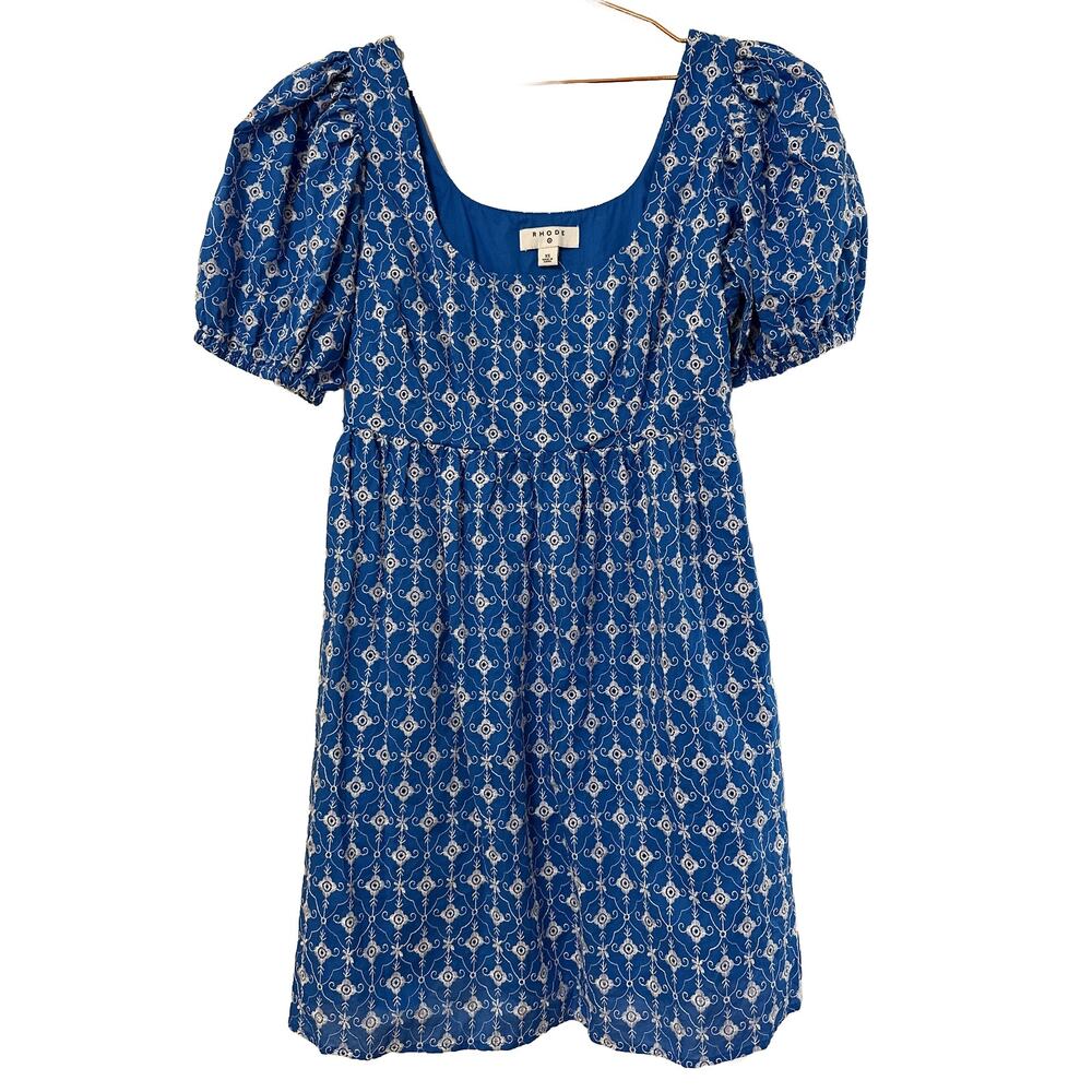 RHODE X TARGET Blue Eyelet Mini Dress Size XS